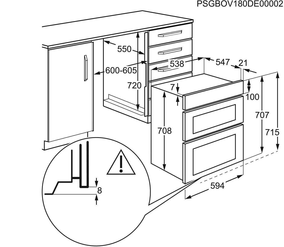 AEG DUB331110M Built Under Electric Double Oven - Image 6