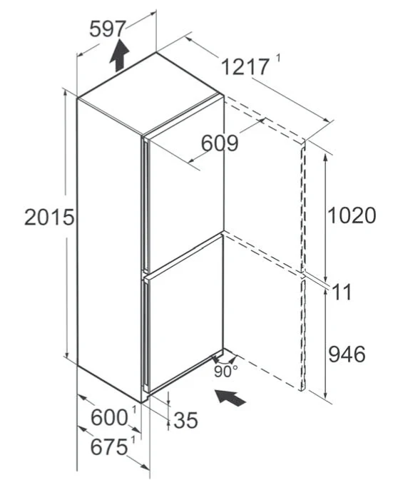 Liebherr CND5704 Freestanding Fridge Freezer - Image 9