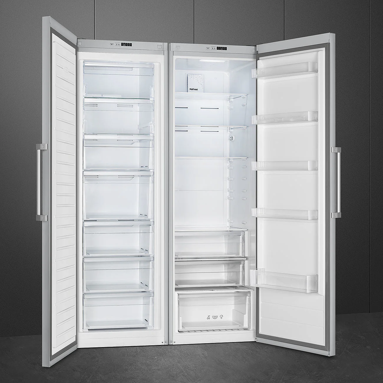 Smeg UKFS18EV2HX Freestanding Tall Fridge - Stainless Steel - Image 3