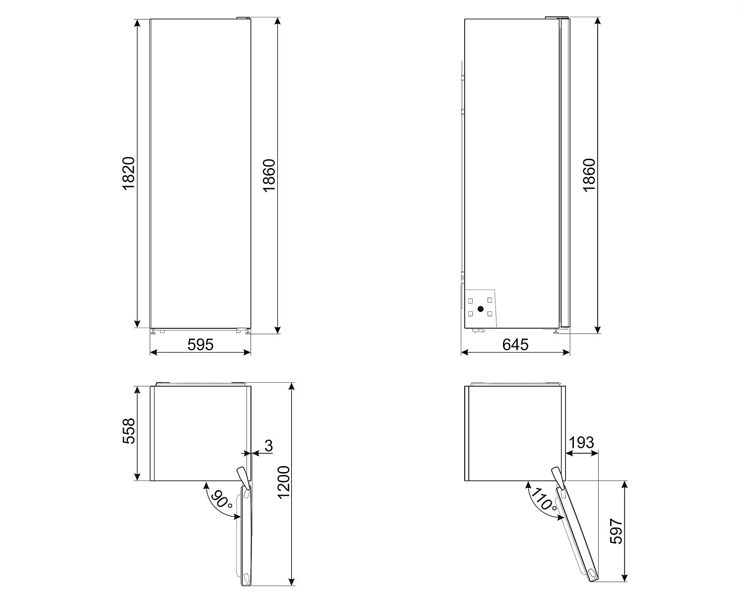 Smeg UKFS18EV2HX Freestanding Tall Fridge - Stainless Steel - Image 5